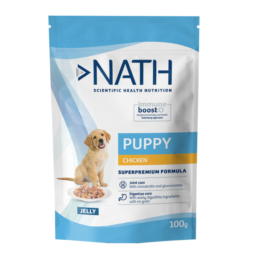 100 g Nath Puppy Frango em Gelatina saquetas para cachorros