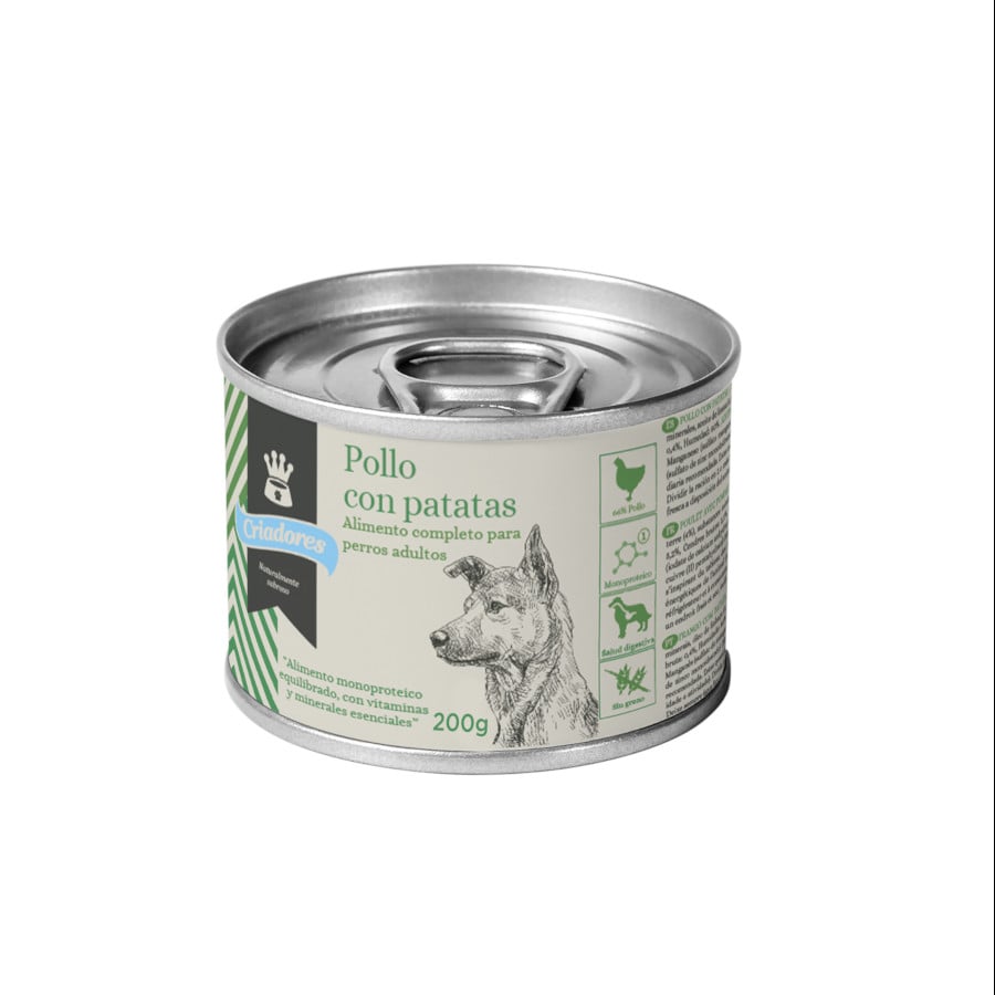 12 latas x 200 g Criadores comida húmida cães frango com batatas Pack poupança!