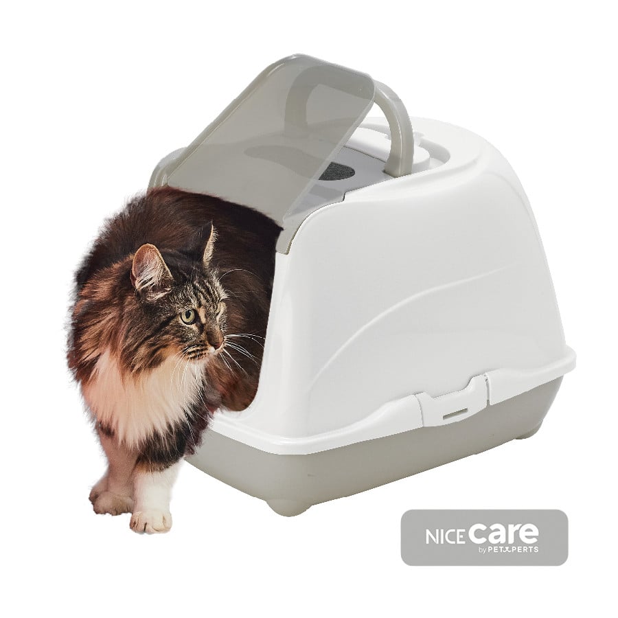 Nice Care Caixa de areia Mega Flip Large Bege para gatos