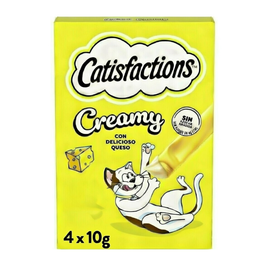 0.04 KG 4 sobres x 10 g Catisfactions Creamy Queso Snack cremoso para gatos