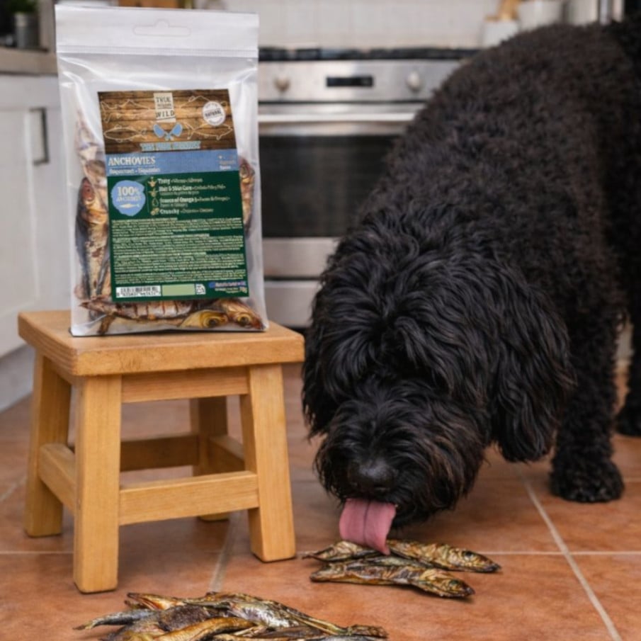 70 g. True Origins Boquerón Snack para perros