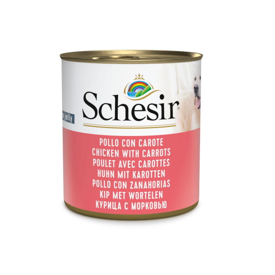 3.42 kg Schesir Adult Frango com Cenouras lata para cães