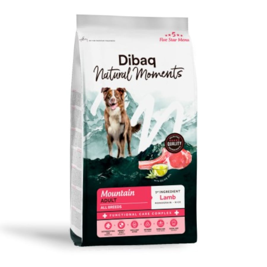 12 KG 12 kg Dibaq Natural Moments Pienso Mountain Cordero para perro