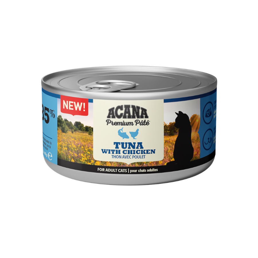 12 latas x 85 g Acana Premium Atum e Frango patê em lata para gatos Pack poupança!