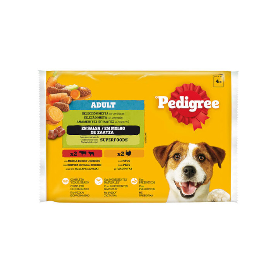 0.4 KG Sachê Pedigree Adult Seleção de Carnes ao Molho para cães