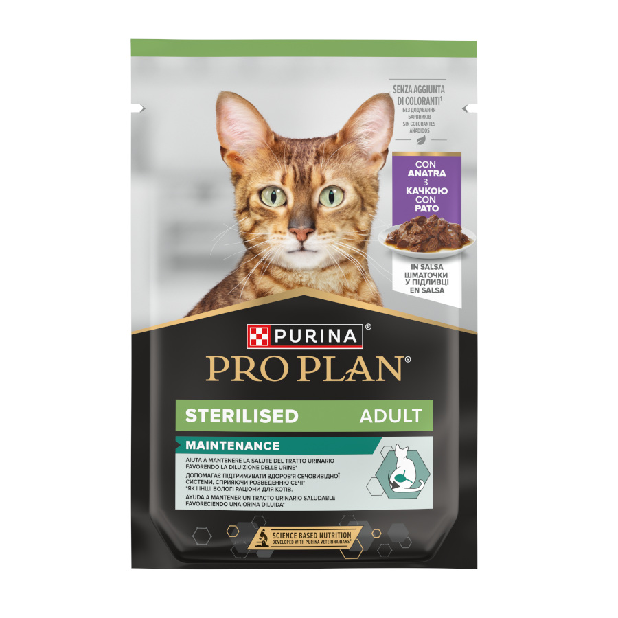 0.085 KIL Pro Plan Adulto Esterilizado Pato em Molho para gatos