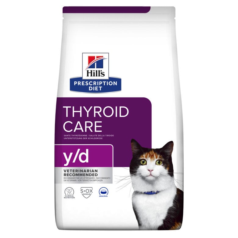 1.5 KG Hill's Prescription Diet Thyroid Care y/d ração para gatos