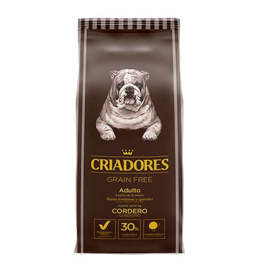 12 kg Criadores Adulto Grain Free Borrego ração para cães de porte médio e grande