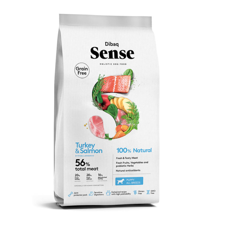 Dibaq Sense Grain Free Salmão e Peru Ração para cachorros