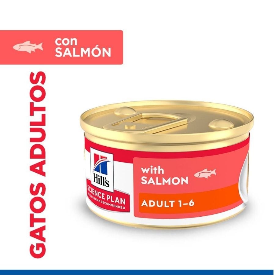 85 g Hill's Science Plan Adult Comida húmida Mousse de Salmão para gatos