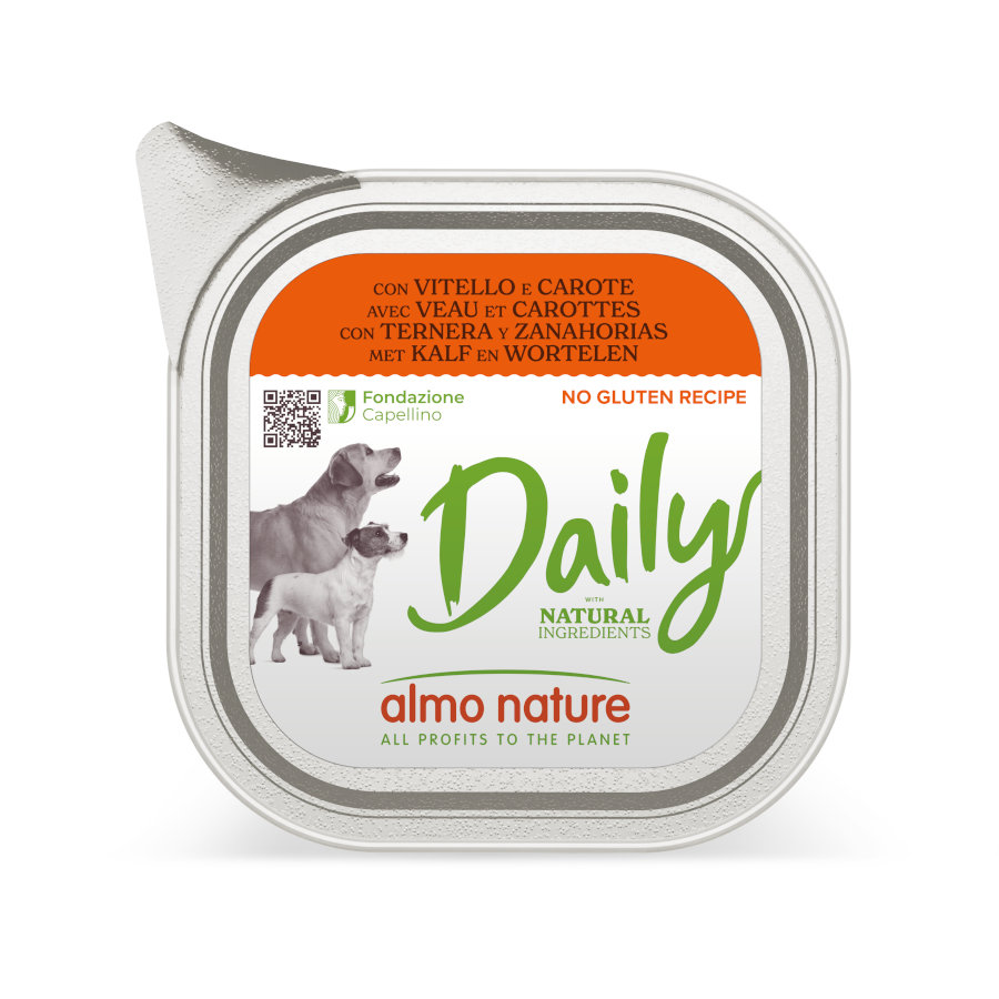 0.1 KG 100 g Almo Nature Daily Grain Free Petisco com carne e cenoura para cães