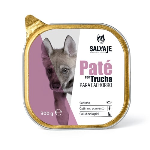 12 terrinas x 300 g Salvaje Puppy Truta em Patê terrina Pack poupança!