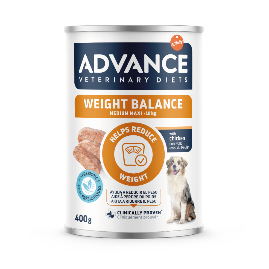 400 g Advance Veterinary Diets Peso Equilíbrio Médio Maxi Ração húmida para Cachorro