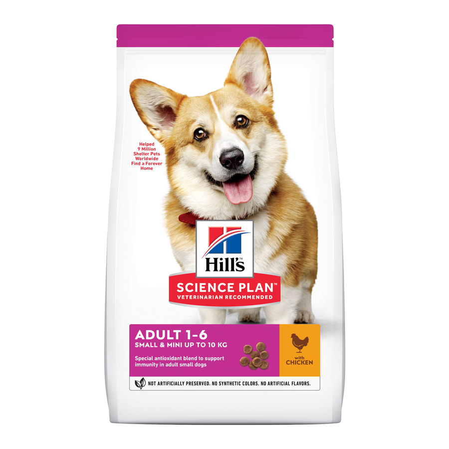 3 kg Hill's Science Plan Small Y Mini Adult Frango ração para cães