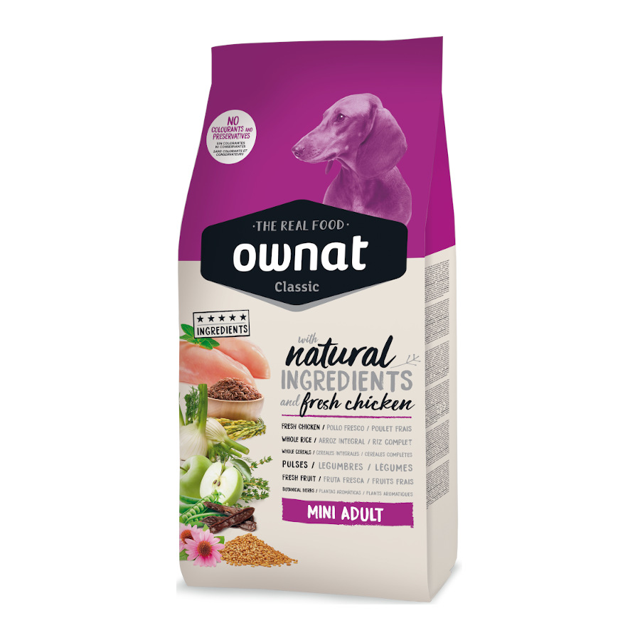 4 KG Ownat Classic Adulto Mini ração para cães