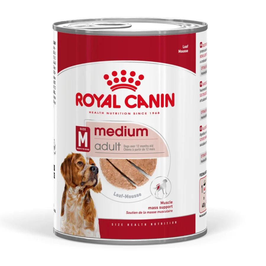 48 latas x 410 g Royal Canin Medium Adult Patê em lata para cães Pack poupança!