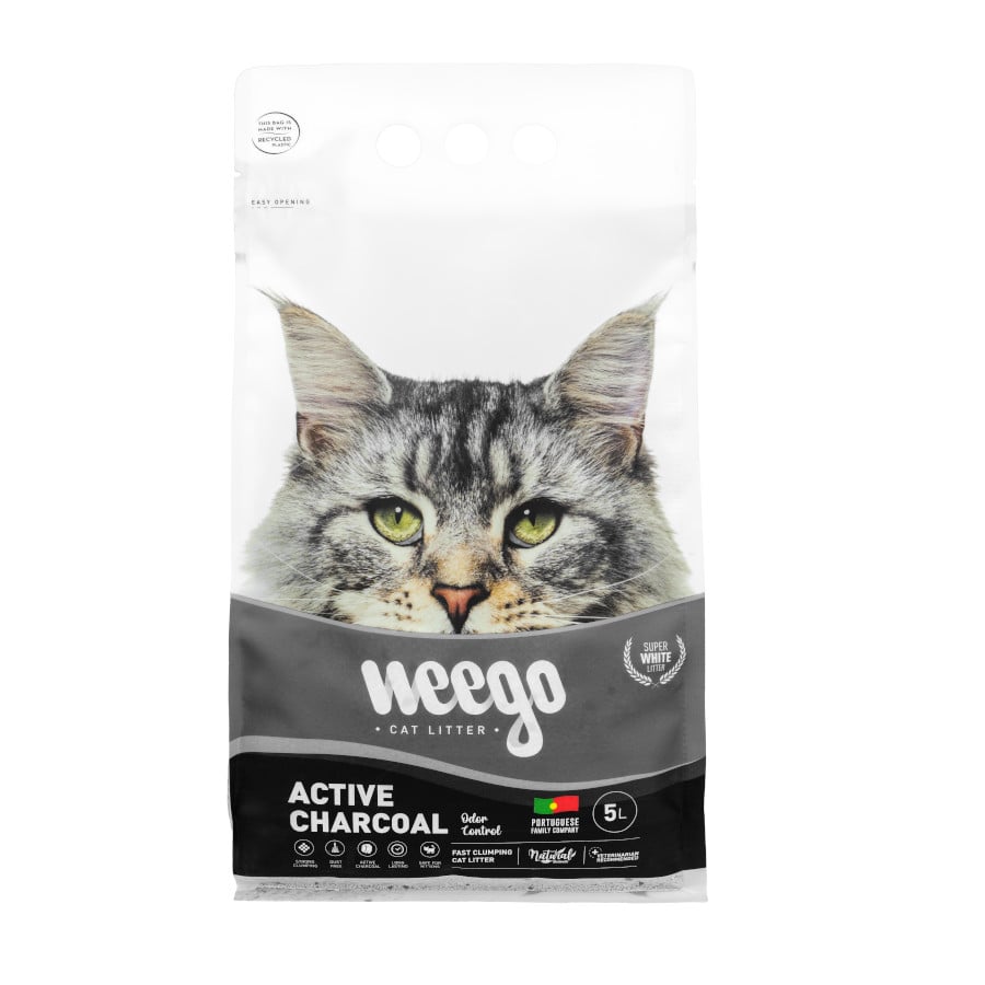 Weego Active Charcoal Areia aglomerante para gatos