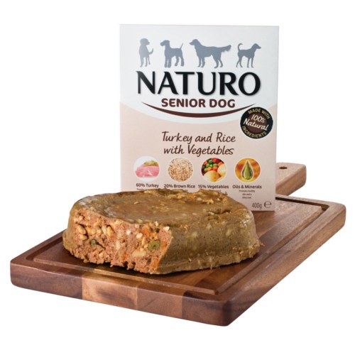 0.4 KG Naturo Senior Peru e Arroz terrina para cães