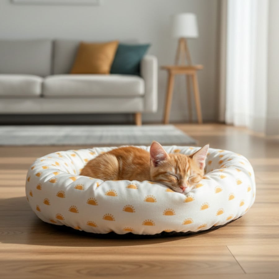 Leeby Cama donut sol para gatos