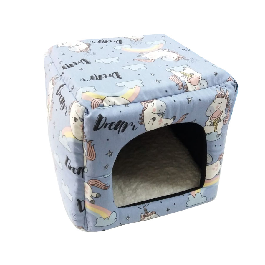 Small Life Cubo com Estampado de Unicórnio para animais de estimação