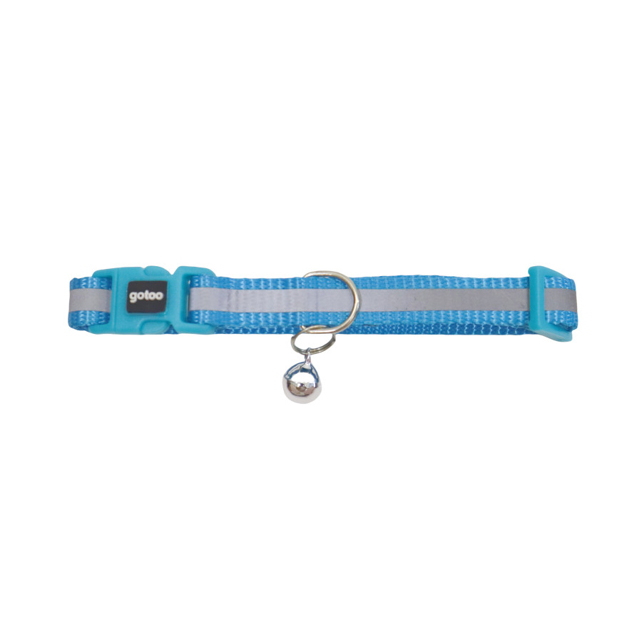 Gotoo Coleira nylon azul para gatos