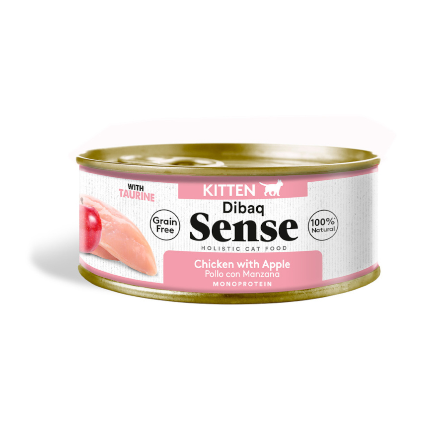 0.07 KG 70 g Lata Dibaq Sense Grain Free Kitten Chicken e Apple para gatos