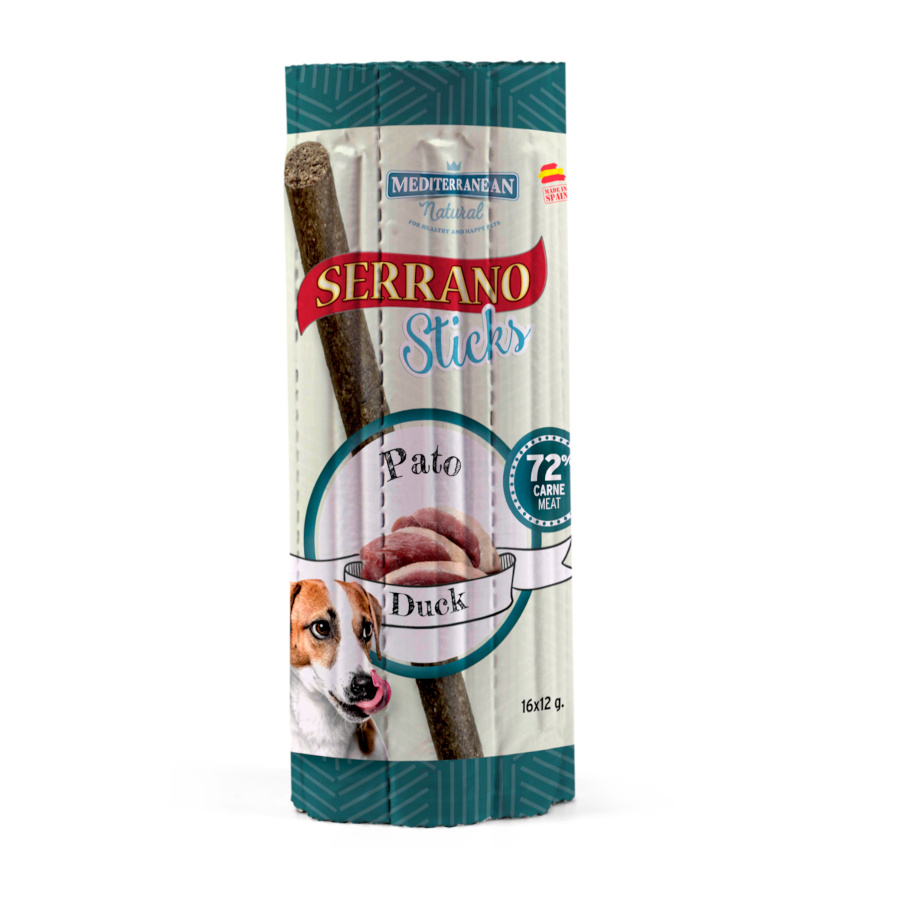 0.19 KG Mediterranean Natural Serrano Barrinhas de Pato para cães