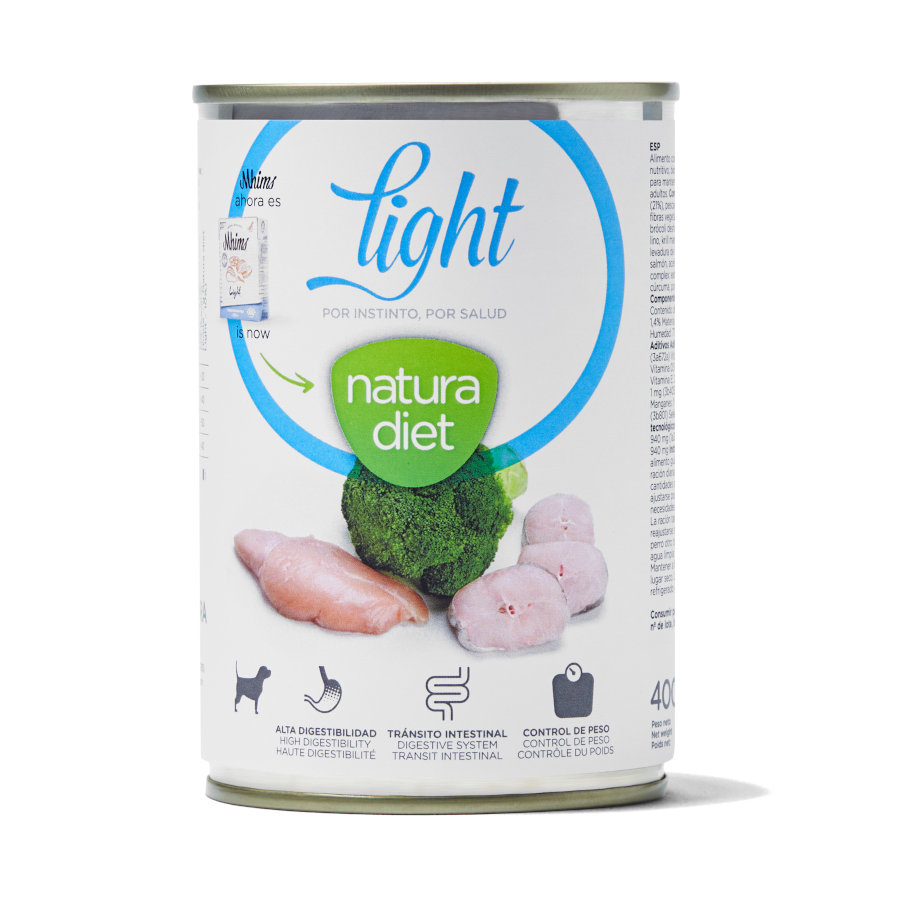 0.4 KG 400 g Natura Diet Light Peru e Peixe em patê lata para cães