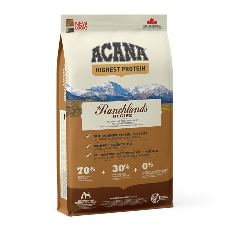 11.4 kg Acana Ranchlands Carnes Vermelhas Ração para cães