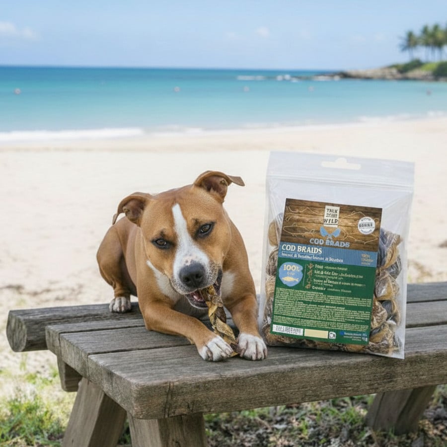 70 g. True Origins Trenzas Piel Bacalao Snack para perros