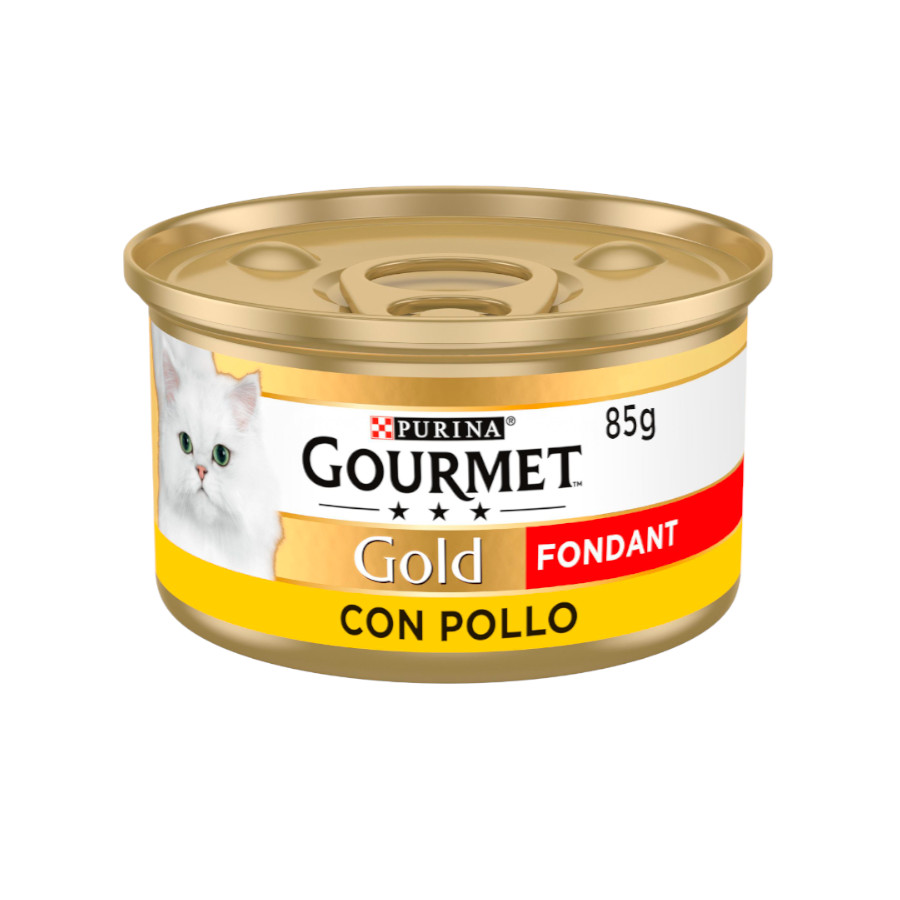 24 latas x 85 g Gourmet Gold Fondant Frango patê em lata para gatos Pack poupança!