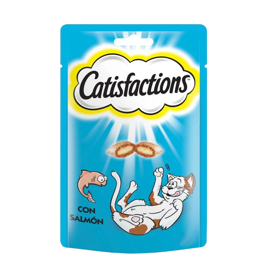2 pacotes x 180 g Catisfactions Biscoitos de Salmão para Gatos Pack poupança!